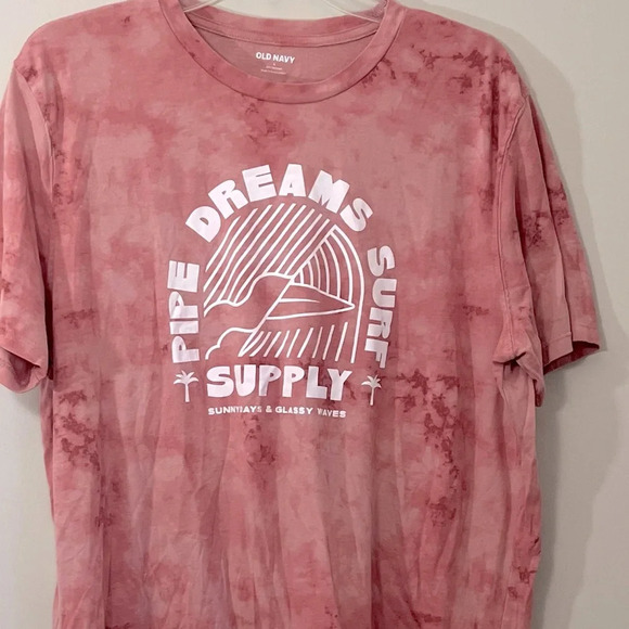 Old Navy Tie Dye Short Sleeve‎ Graphic T Shirt Soft Washed Large Beach Vibe Surf - Picture 1 of 8